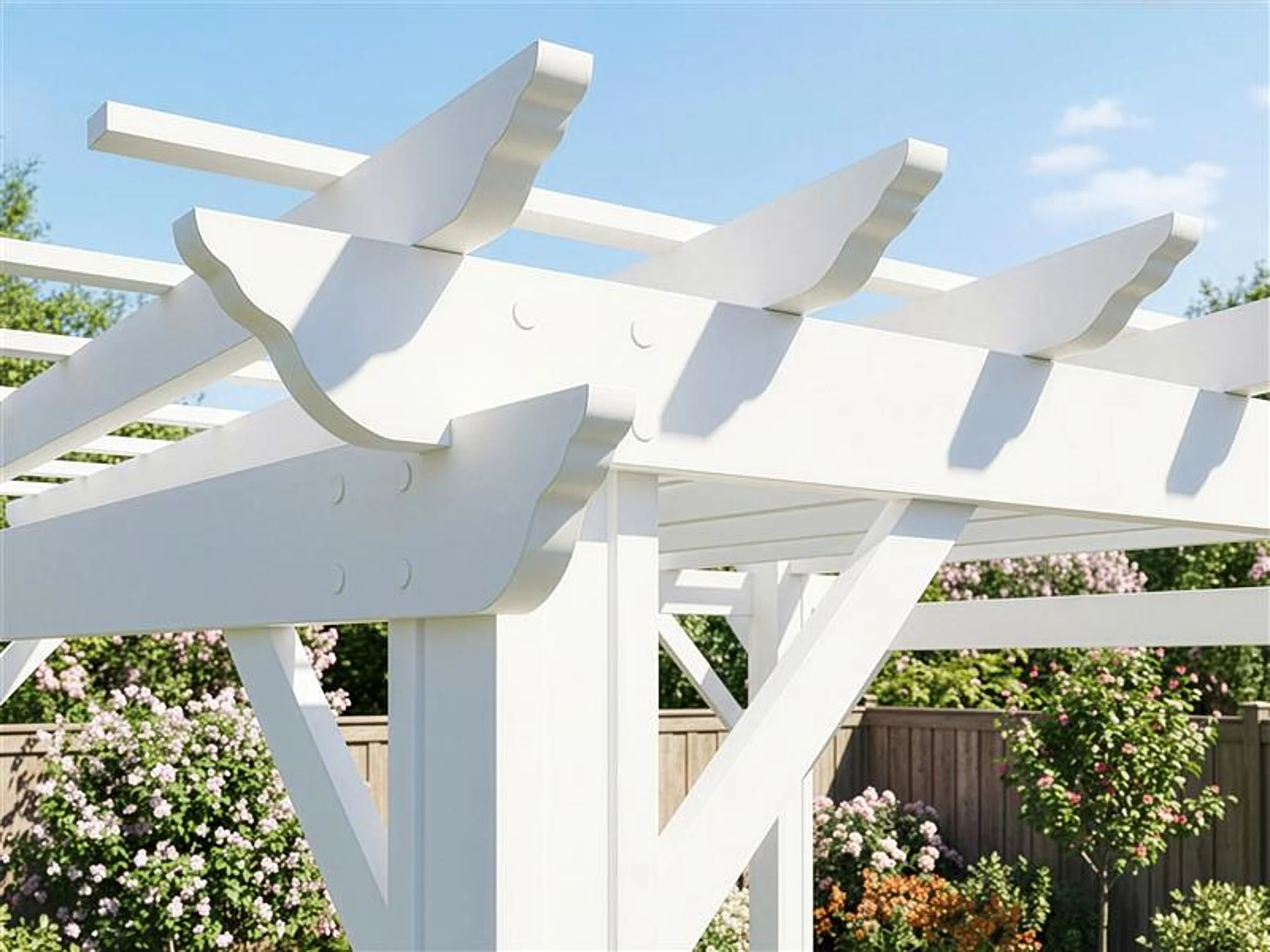 Stratford | 16x12 Steel Pergola – White - Image 6