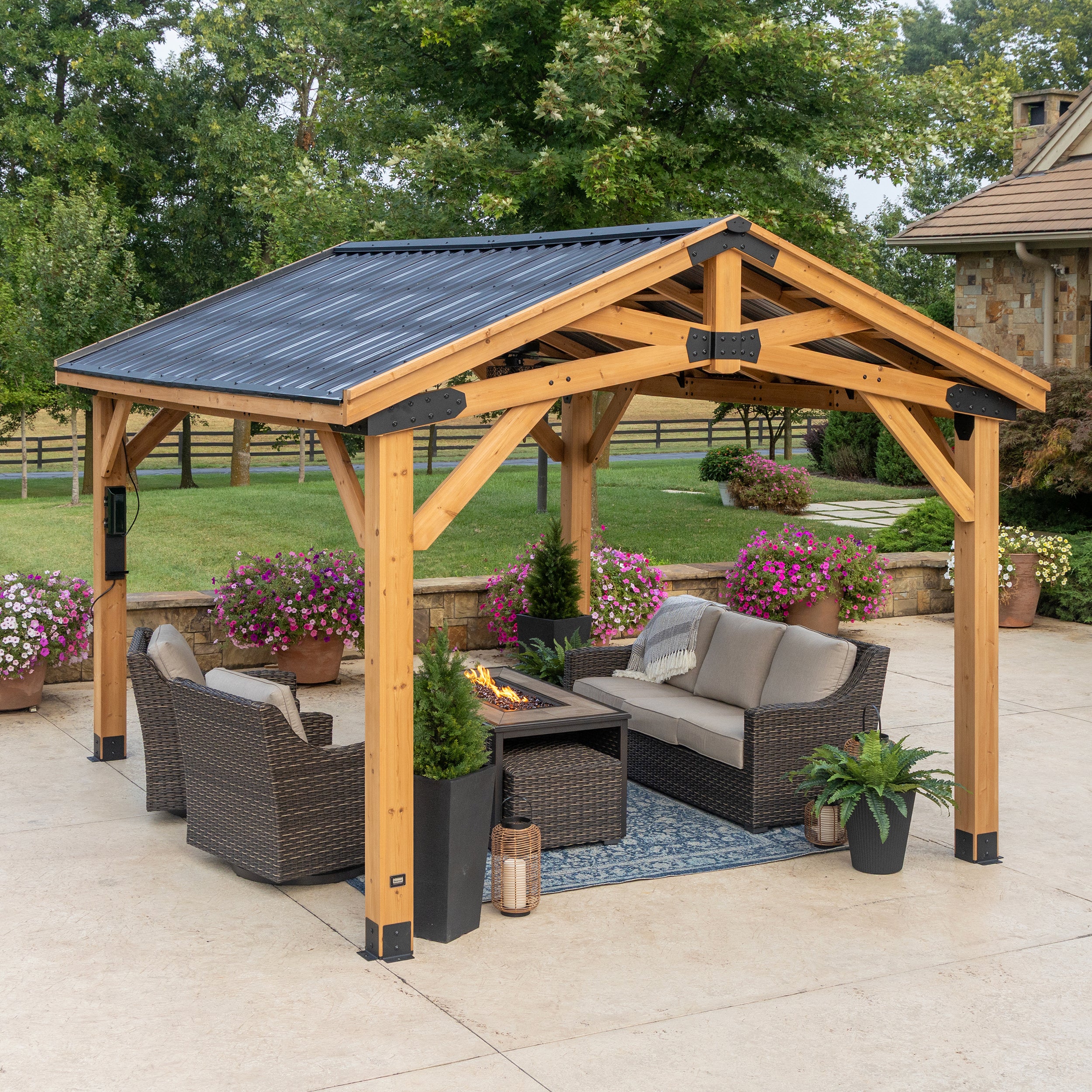 14x12 Peak Roof Gazebo - Image 11