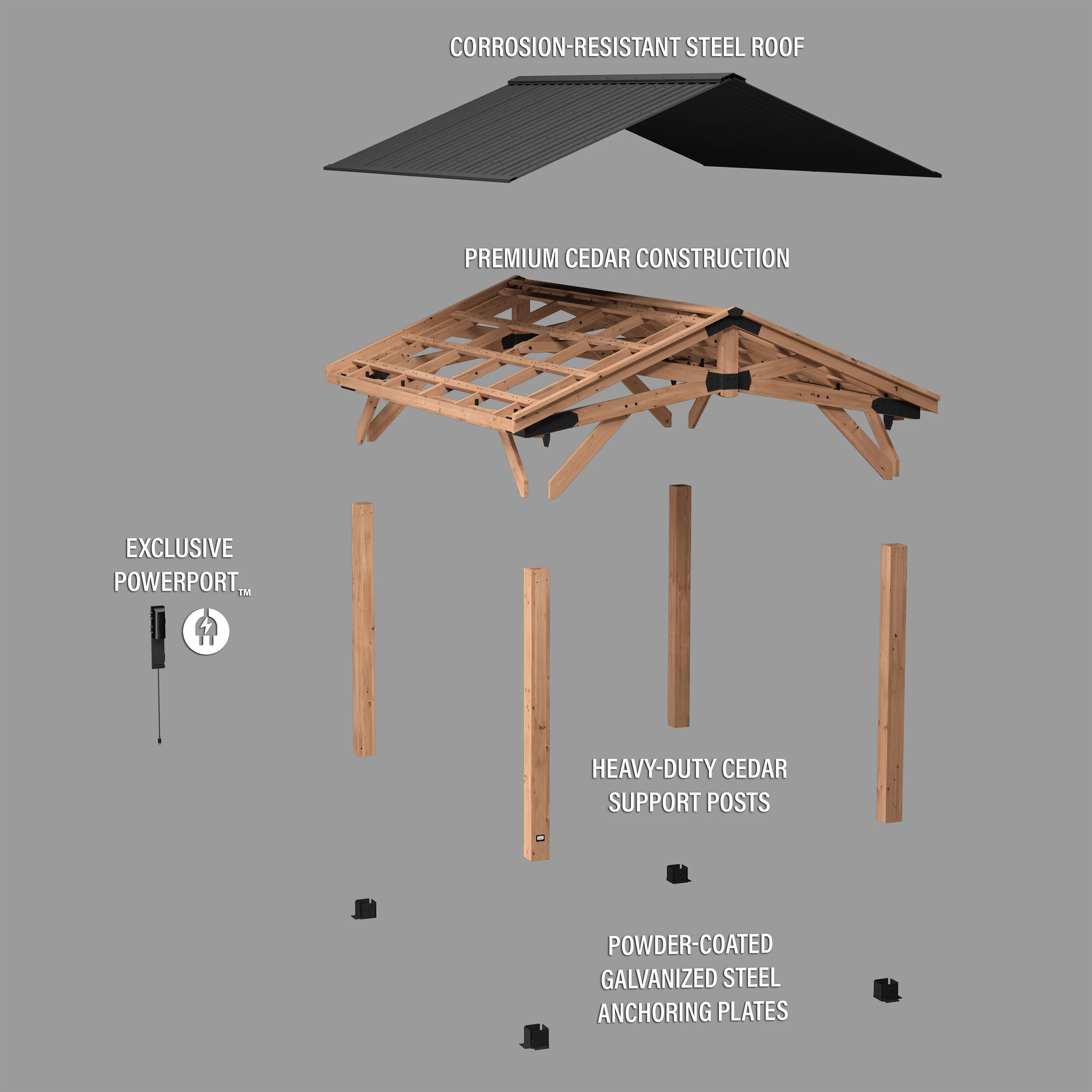 14x12 Peak Roof Gazebo - Image 13