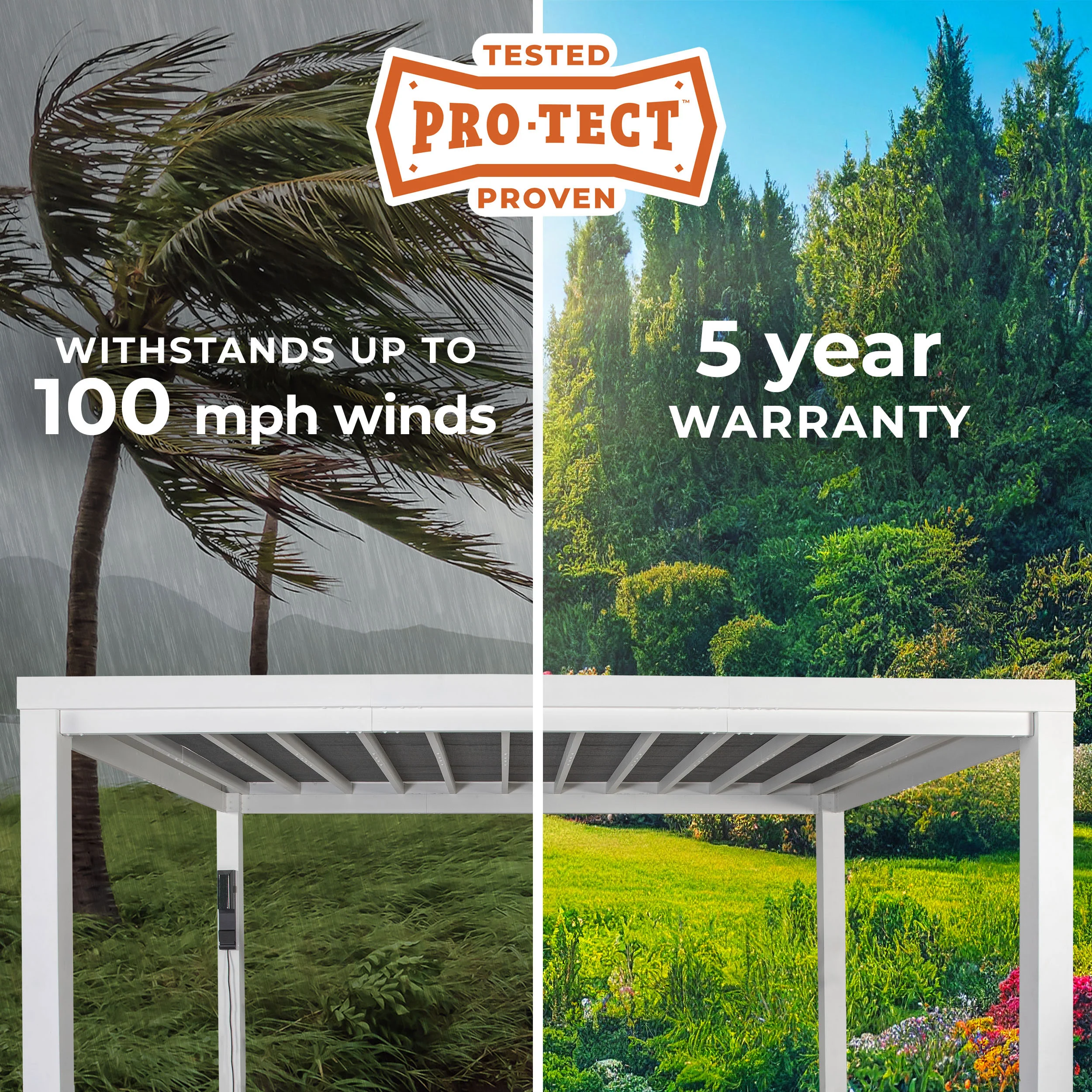 14x12 Windham Modern Steel Pergola With Sail Shade Soft Canopy - Image 3