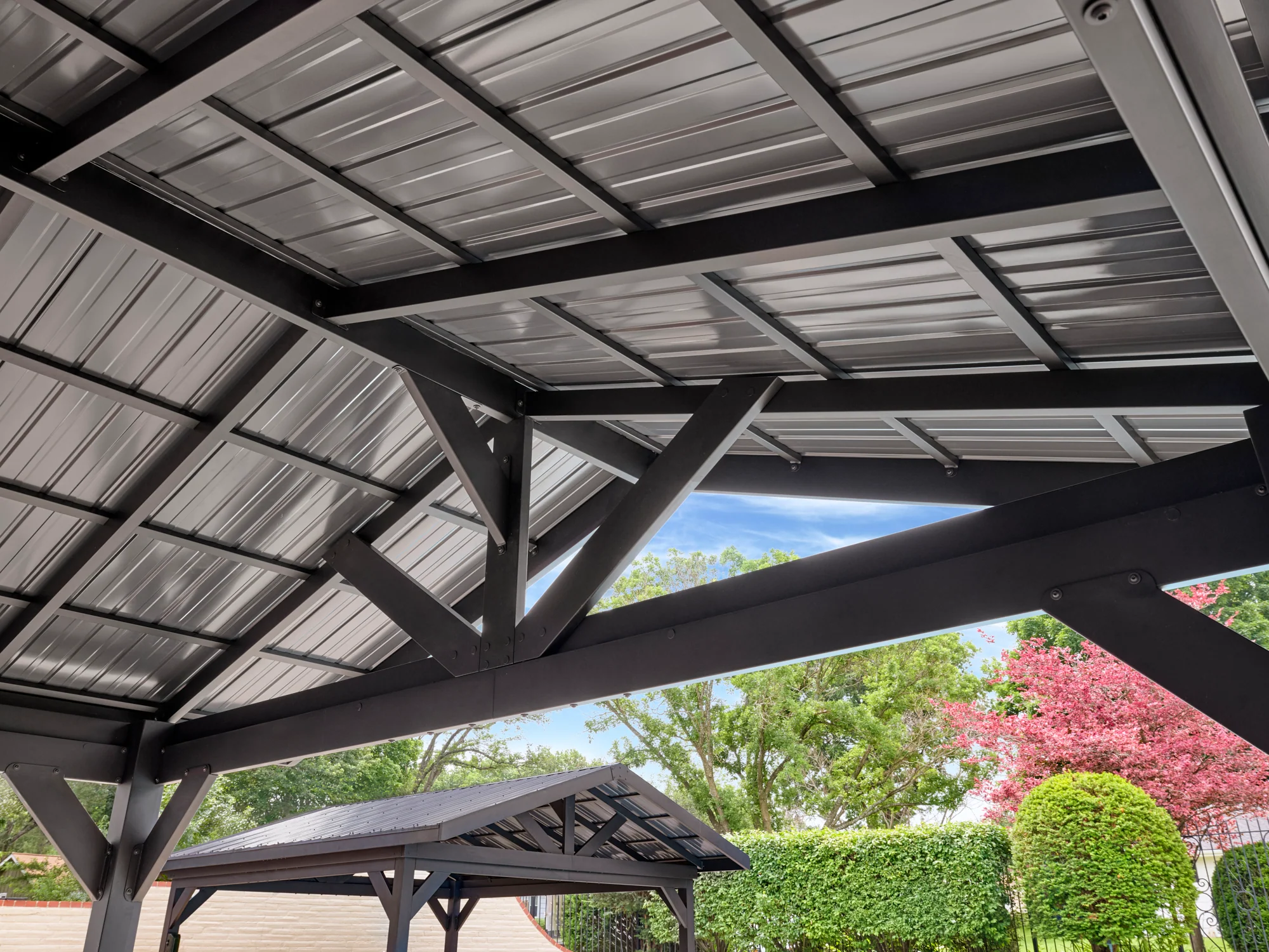 Lancaster | 14x14 Steel Gazebo with Gable Roof - Image 4