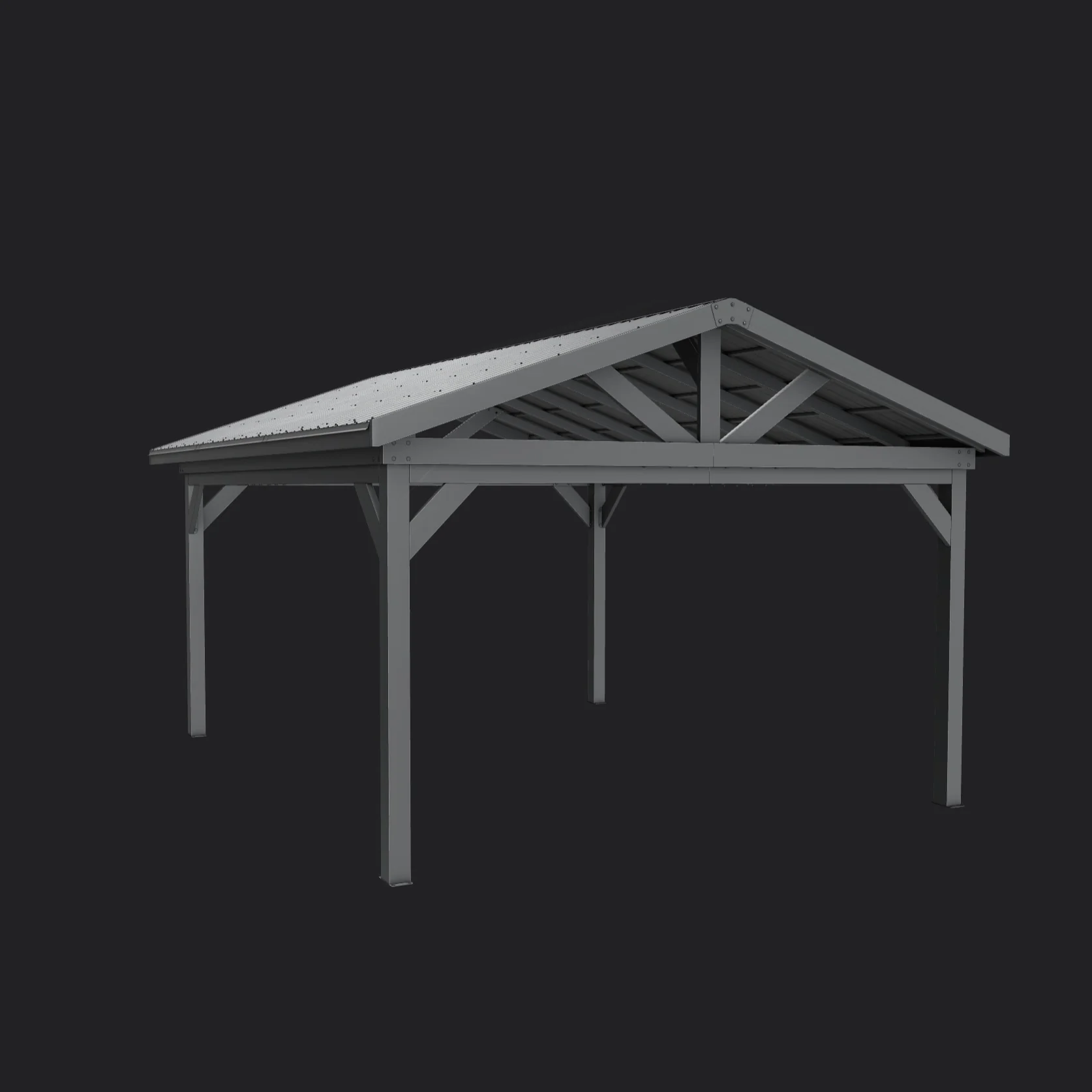 Lancaster | 18x14 Steel Gazebo with Gable Roof - Image 12