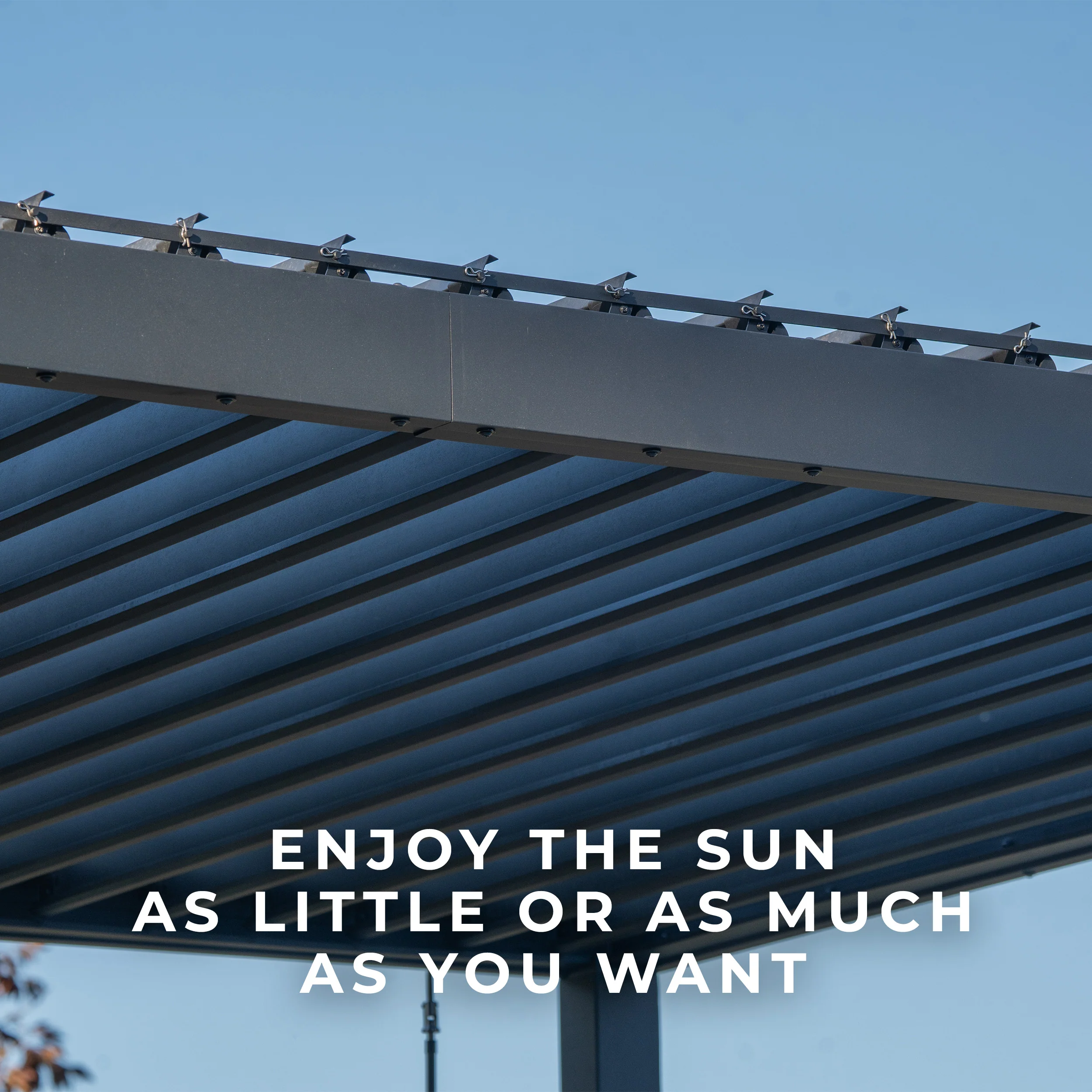 20x10 Sarasota Steel Louvered Pergola - Image 7