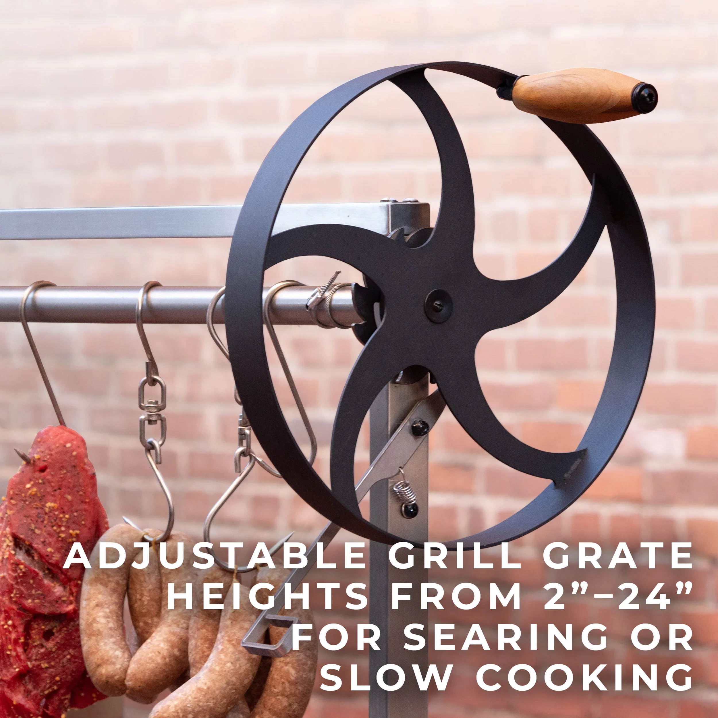 Premium Argentine/Santa Maria BBQ Grill with Wood Fire and Charcoal Grill - Image 5