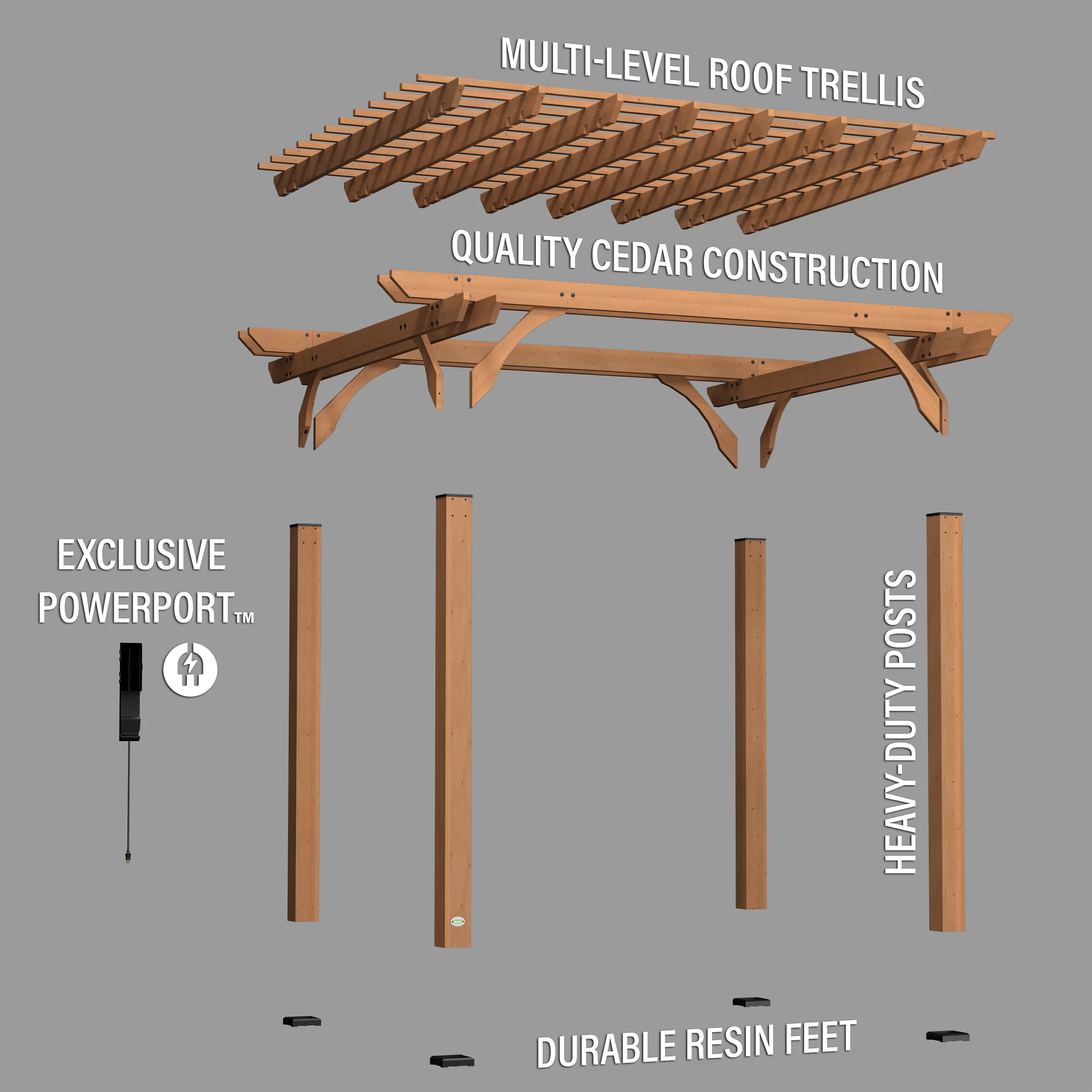 12x10 Beaumont Pergola - Image 9