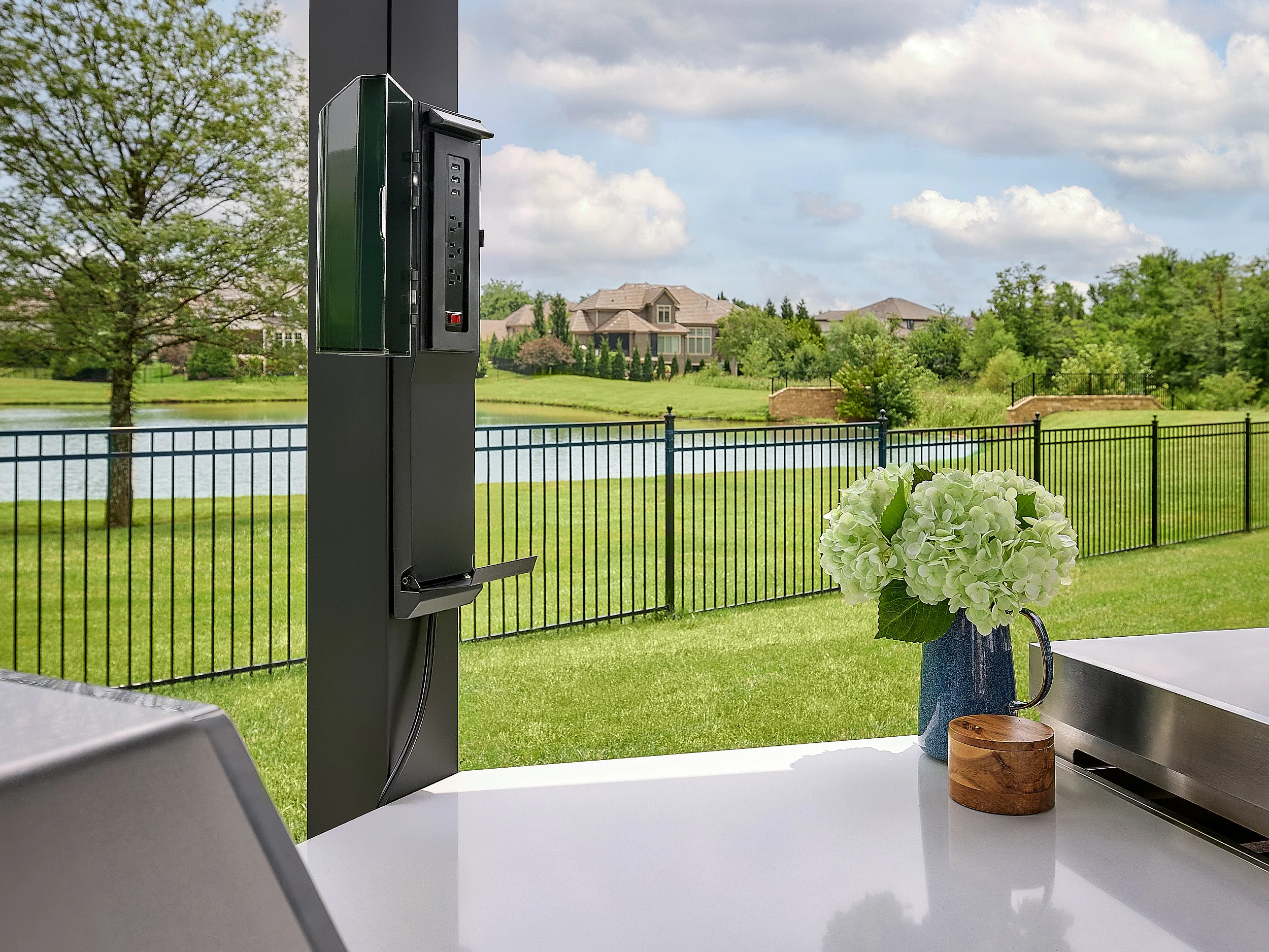 Edgemont Cove | Curved Outdoor Kitchen with Built-In Grill, Griddle & Pizza Oven - Image 22