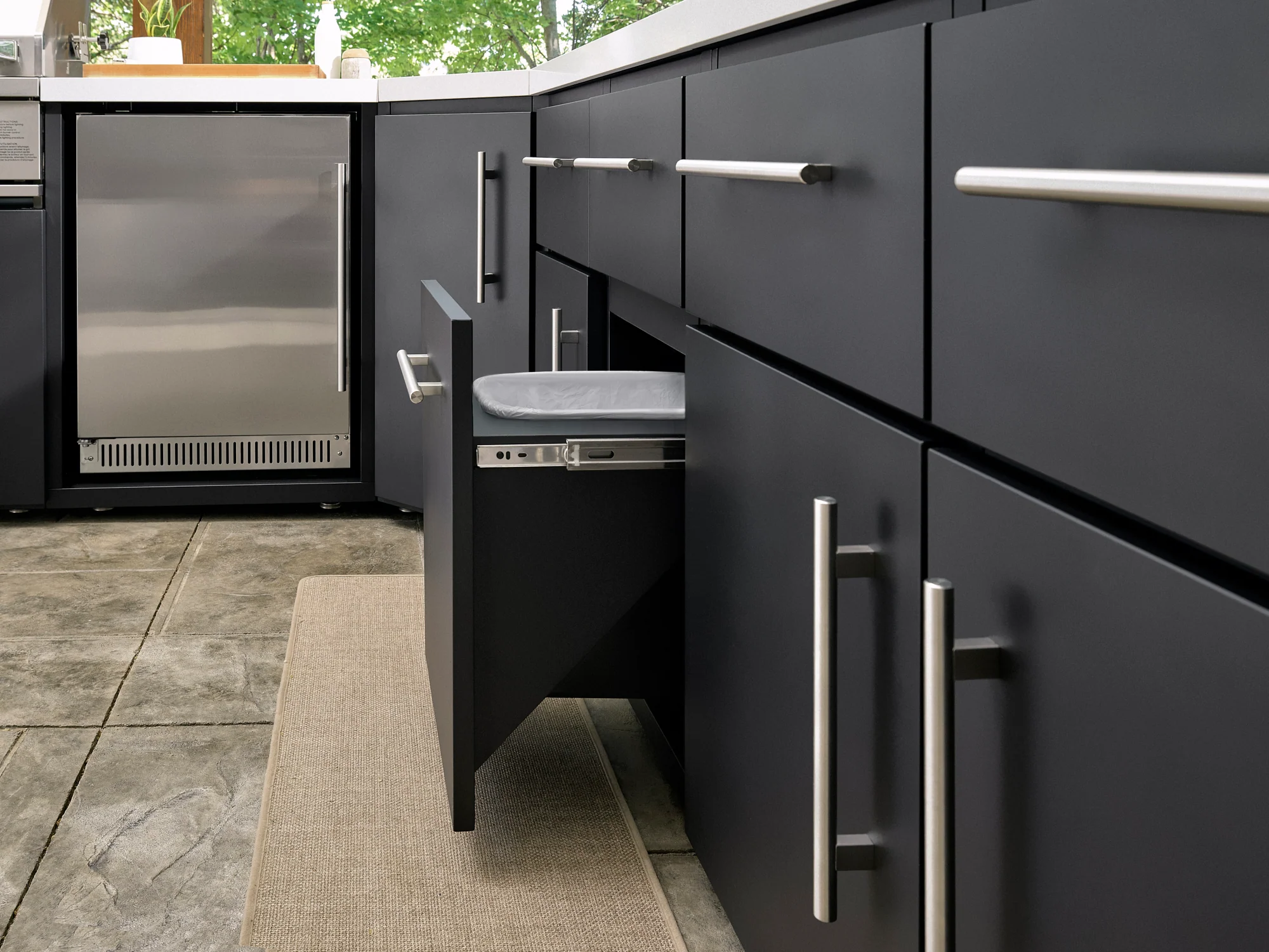 Emory | Corner Outdoor Kitchen Island with Bar Seating & Built-In Grill – Left - Image 12