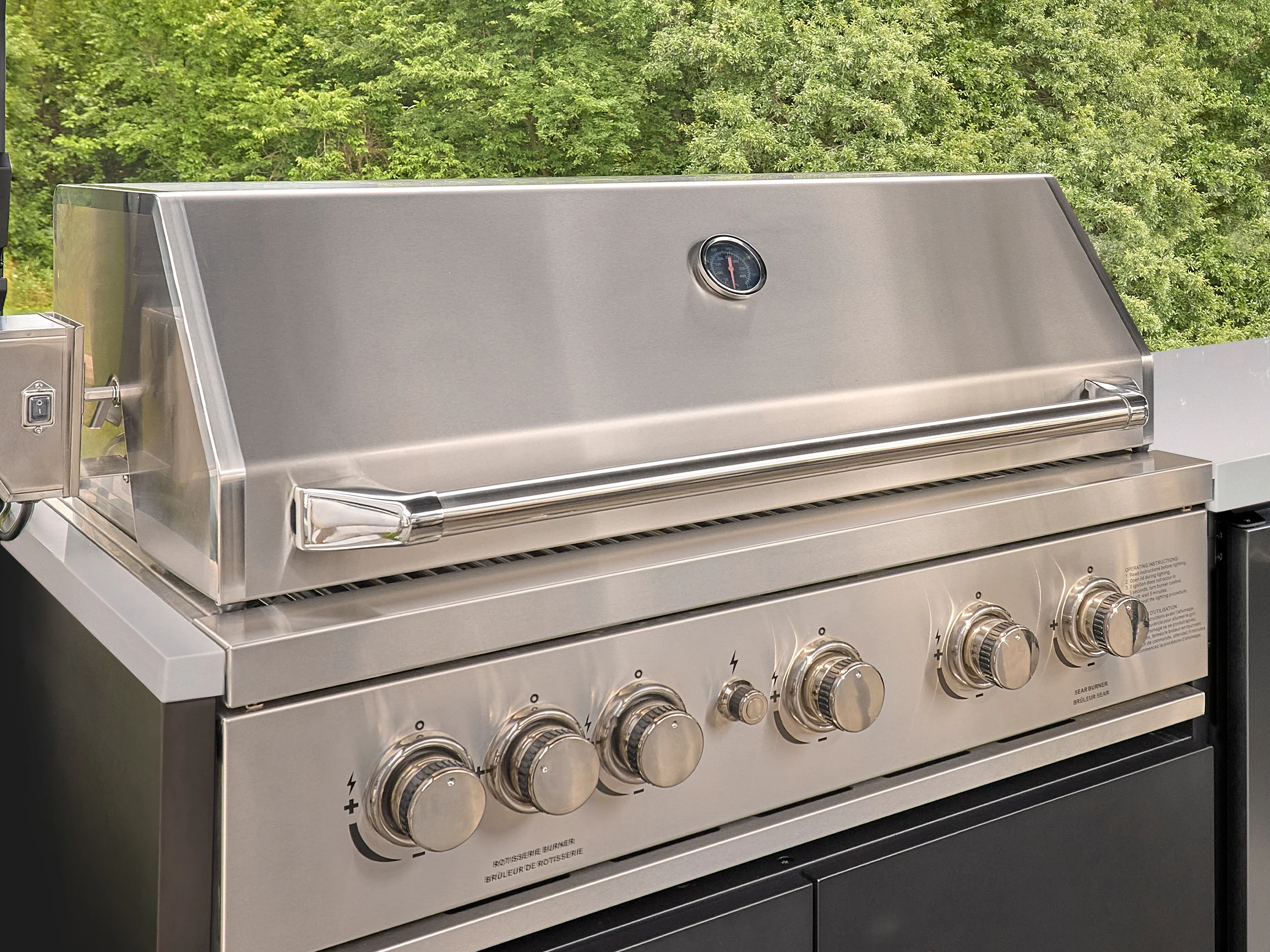Emory | Corner Outdoor Kitchen Island with Bar Seating & Built-In Grill – Left - Image 3