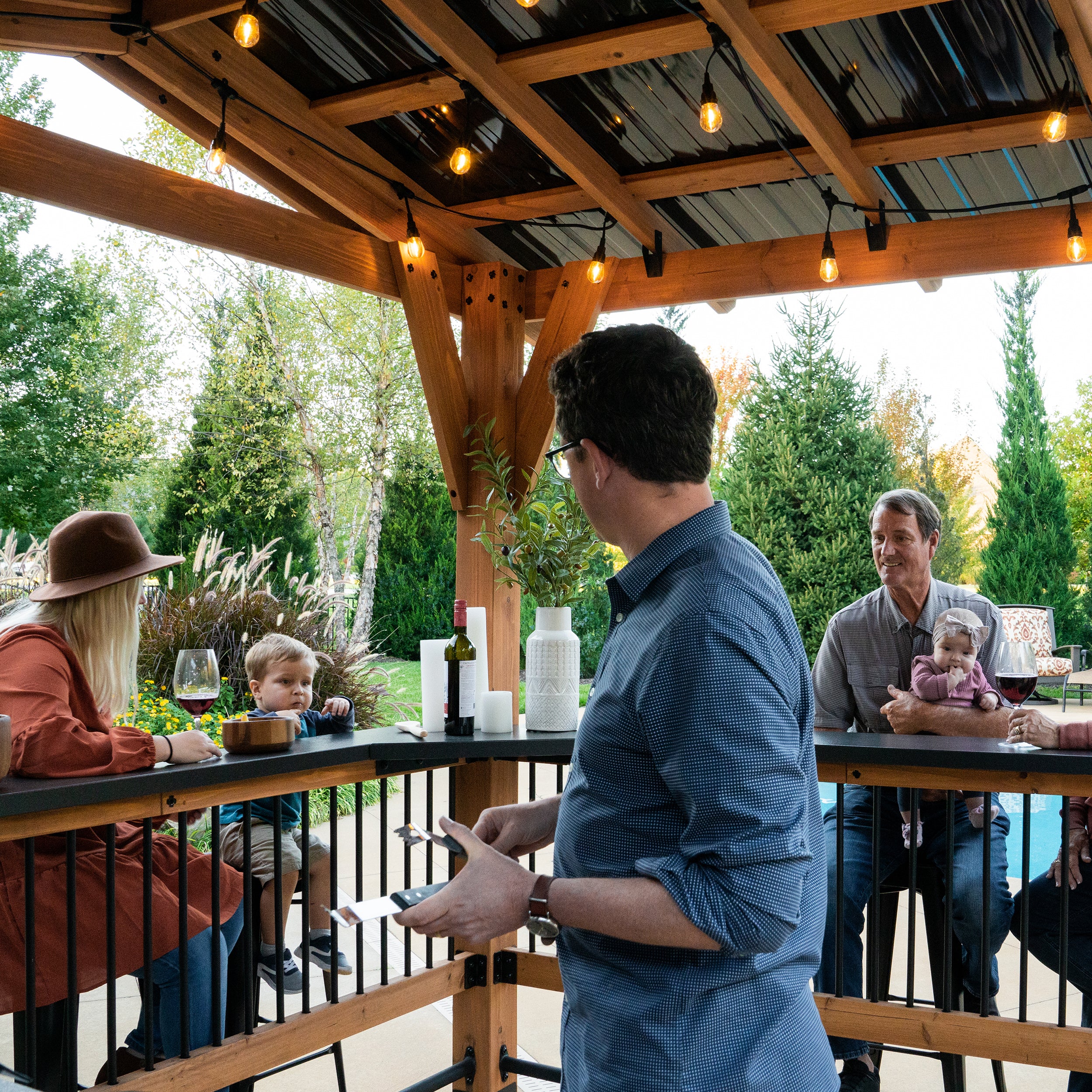 Granada Grill Gazebo with Outdoor Bar - Image 13
