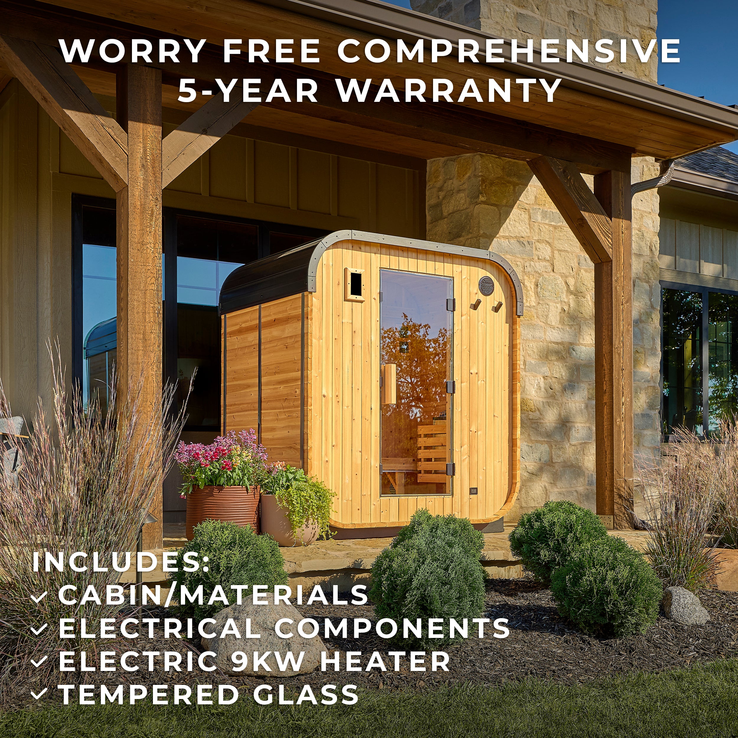 Lennon Outdoor Cube Sauna – 2-4 Person - Image 3