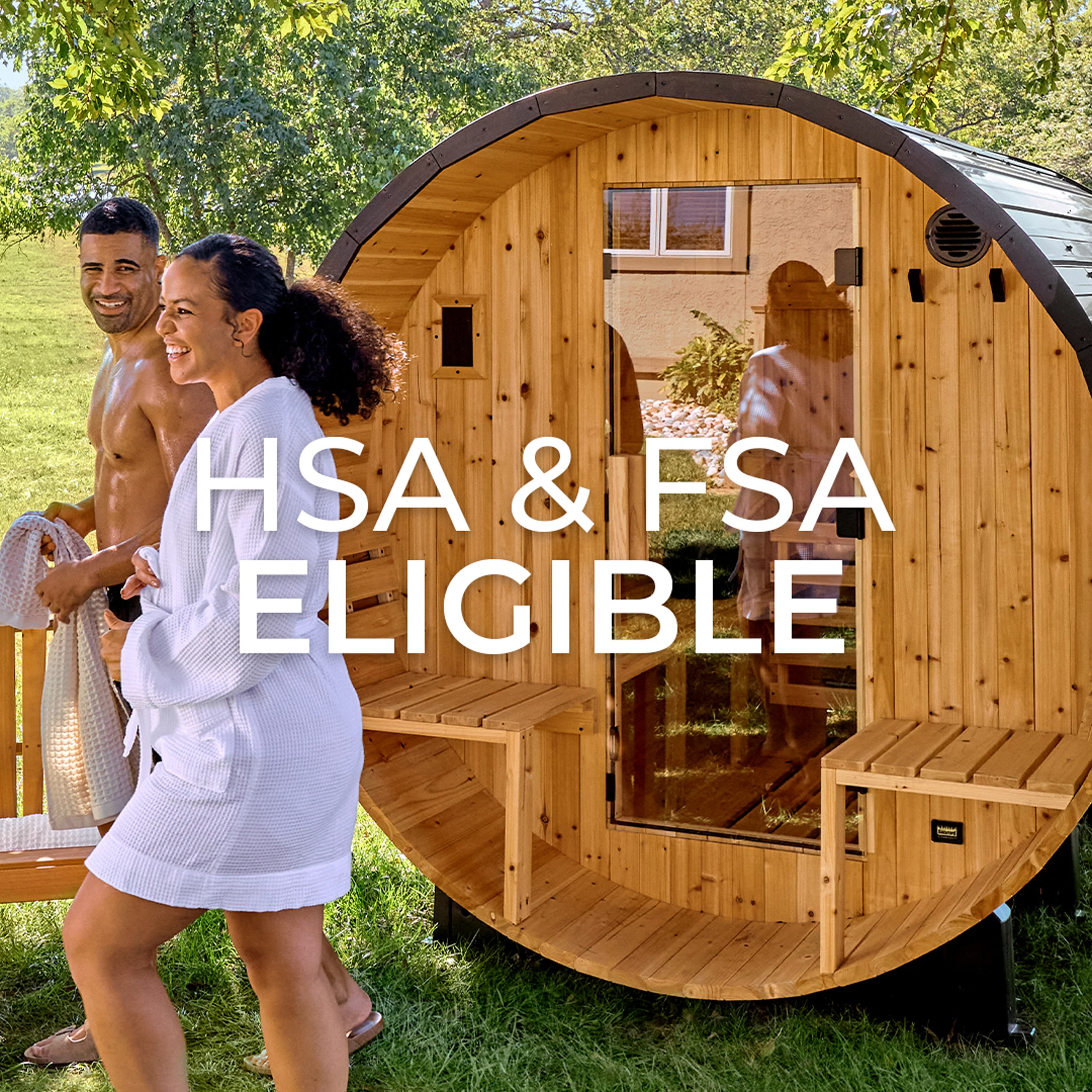 Paxton Outdoor Barrel Sauna with Porch – 4-6 Person - Image 11