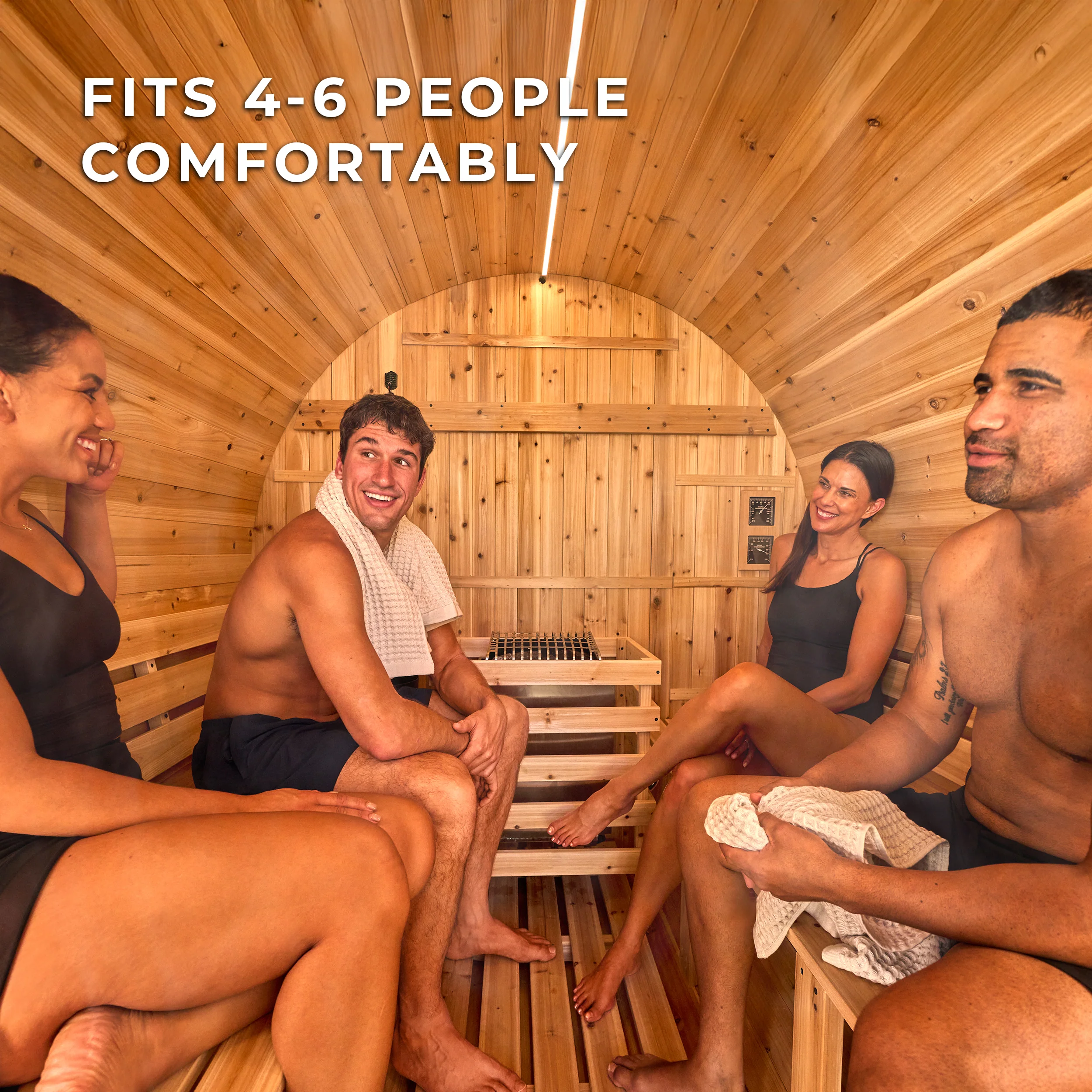 Paxton Outdoor Barrel Sauna – 4-6 Person - Image 8