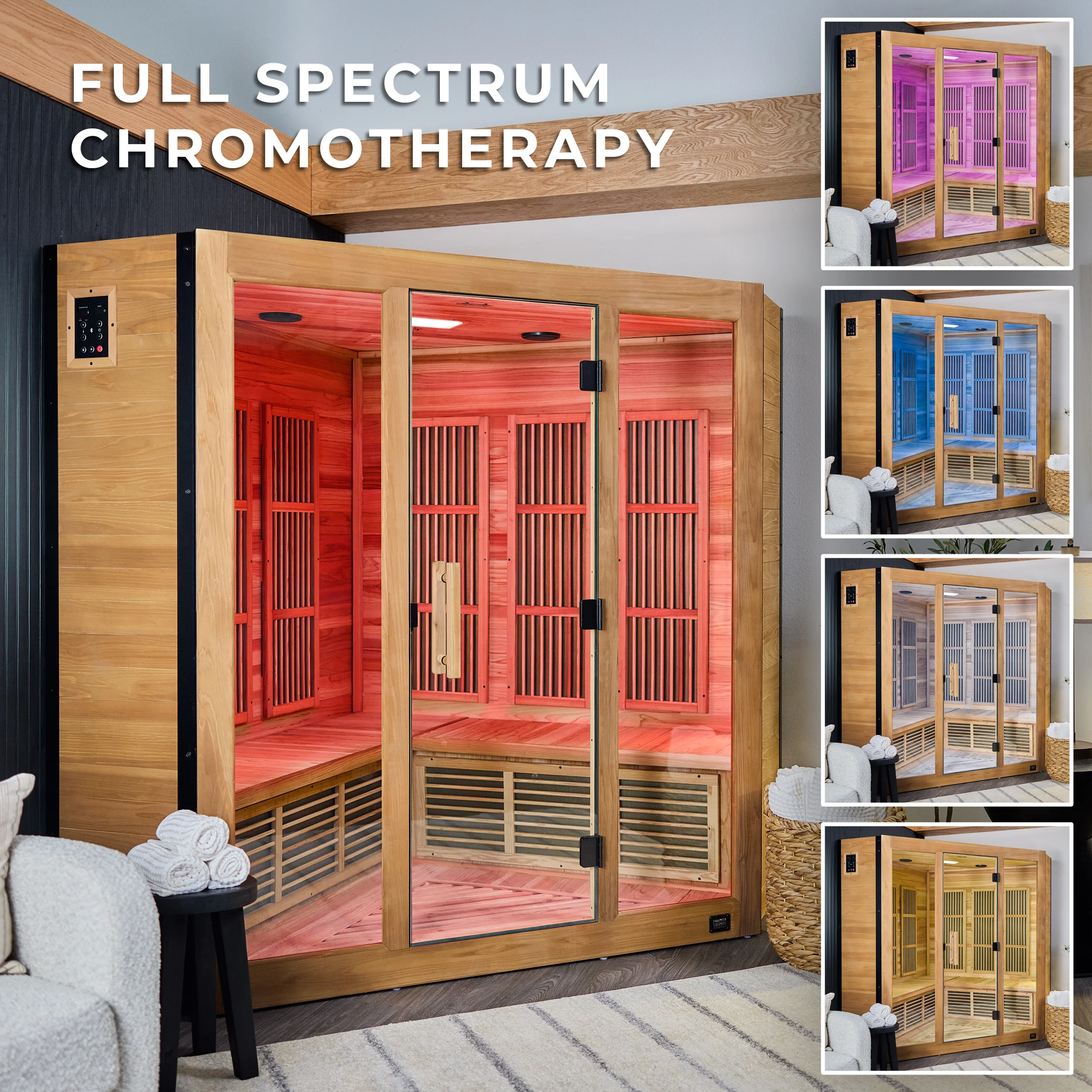 Rylan Indoor Infrared Corner Sauna – 4 Person - Image 10