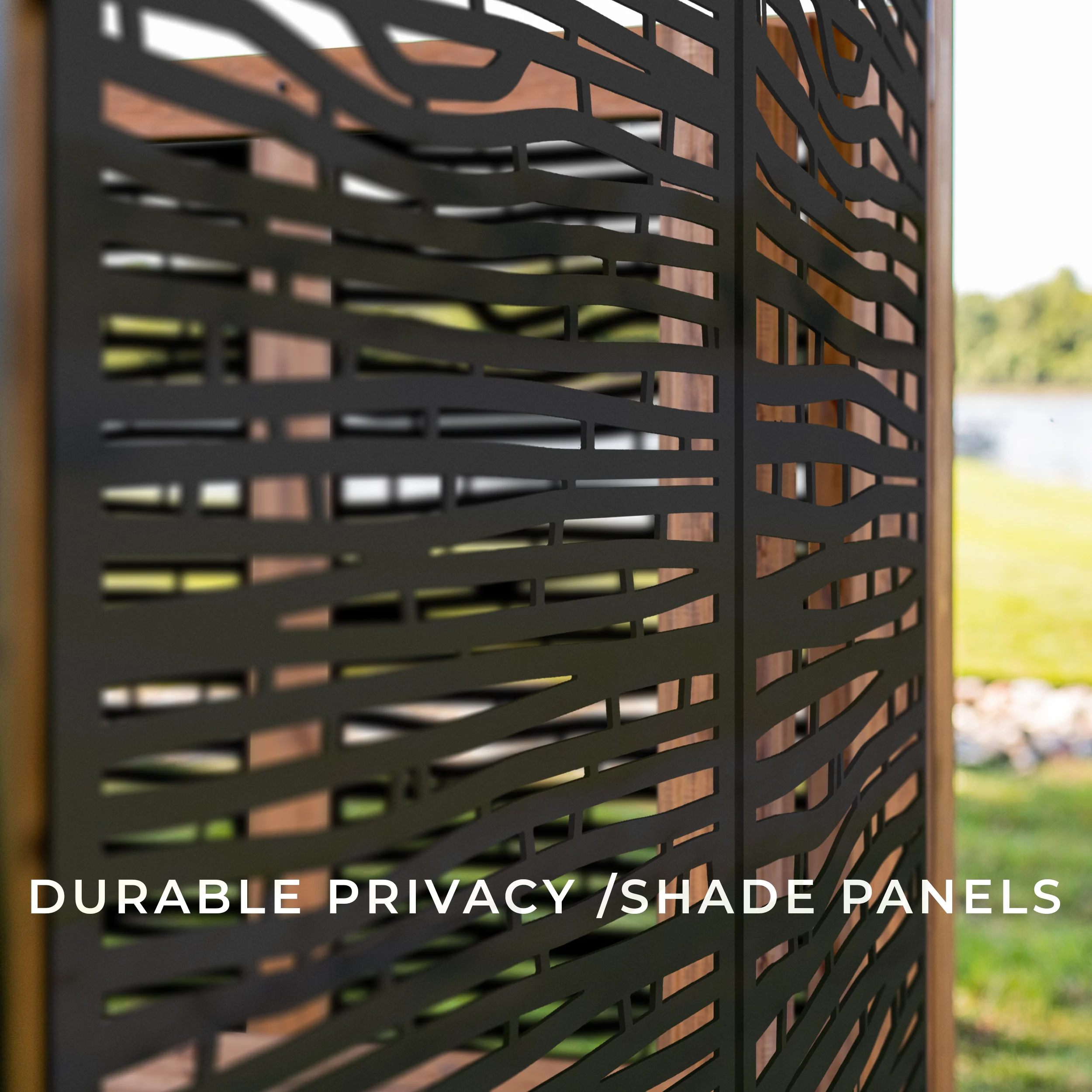 Tuscany Corner Pergola with Conversation Seating - Bamboo Panels - Image 7