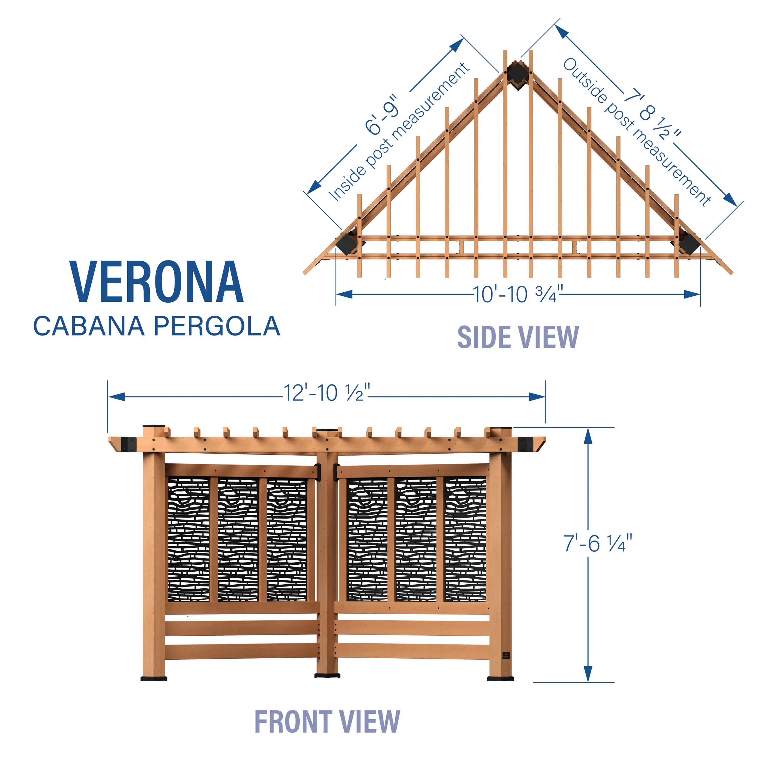 Verona Corner Pergola-Bamboo Panels - Image 3