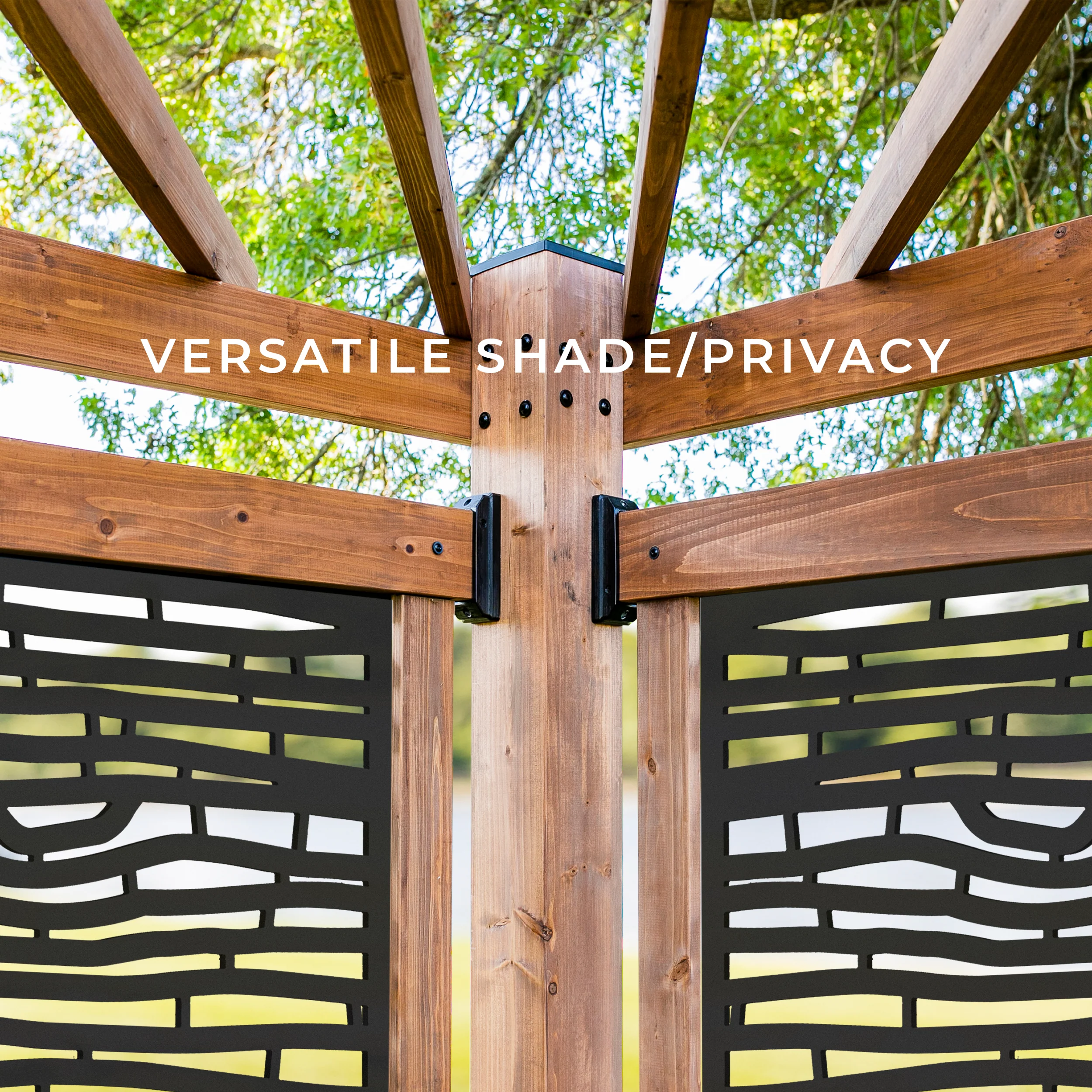 Verona Corner Pergola-Bamboo Panels - Image 4