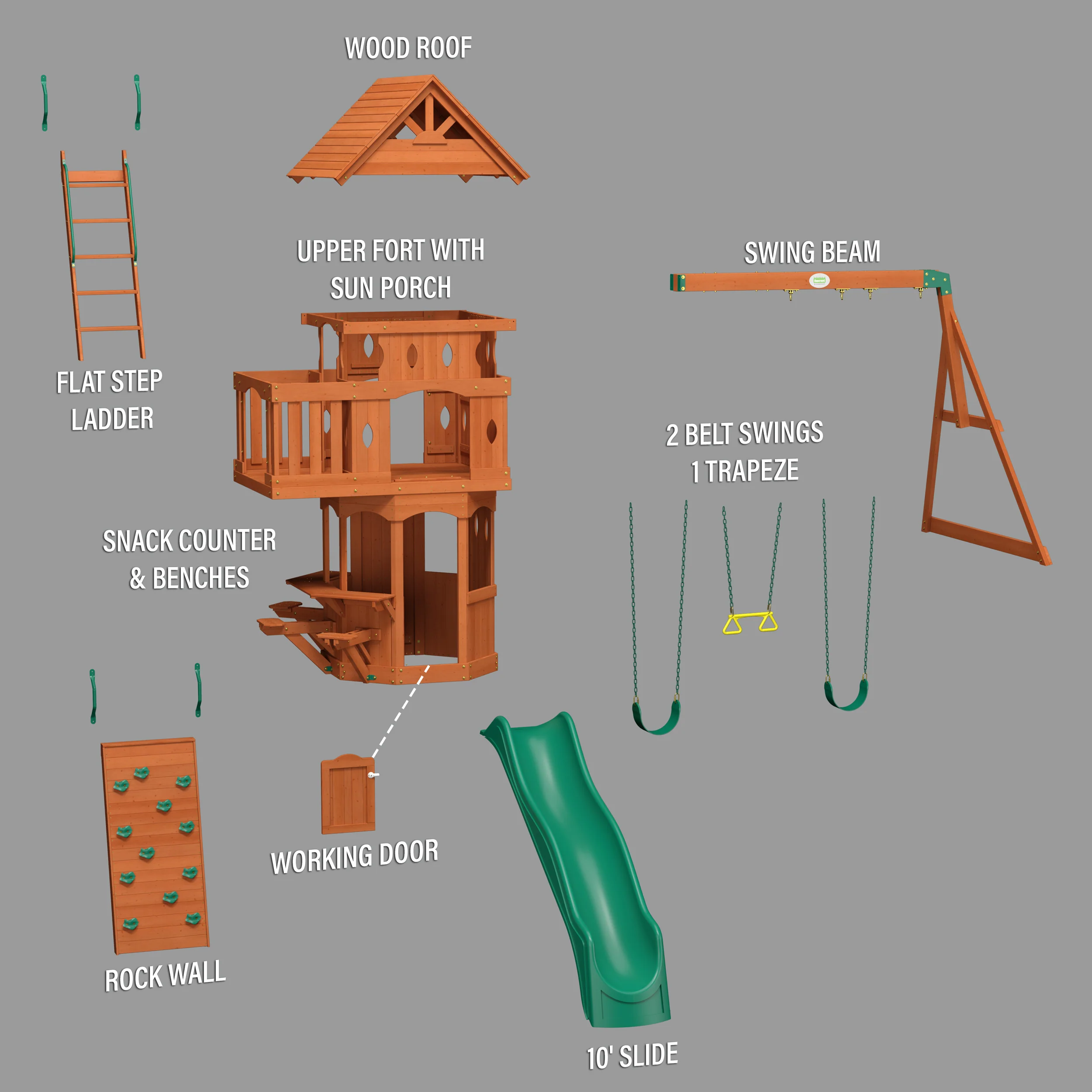 Woodland Swing Set - Image 24