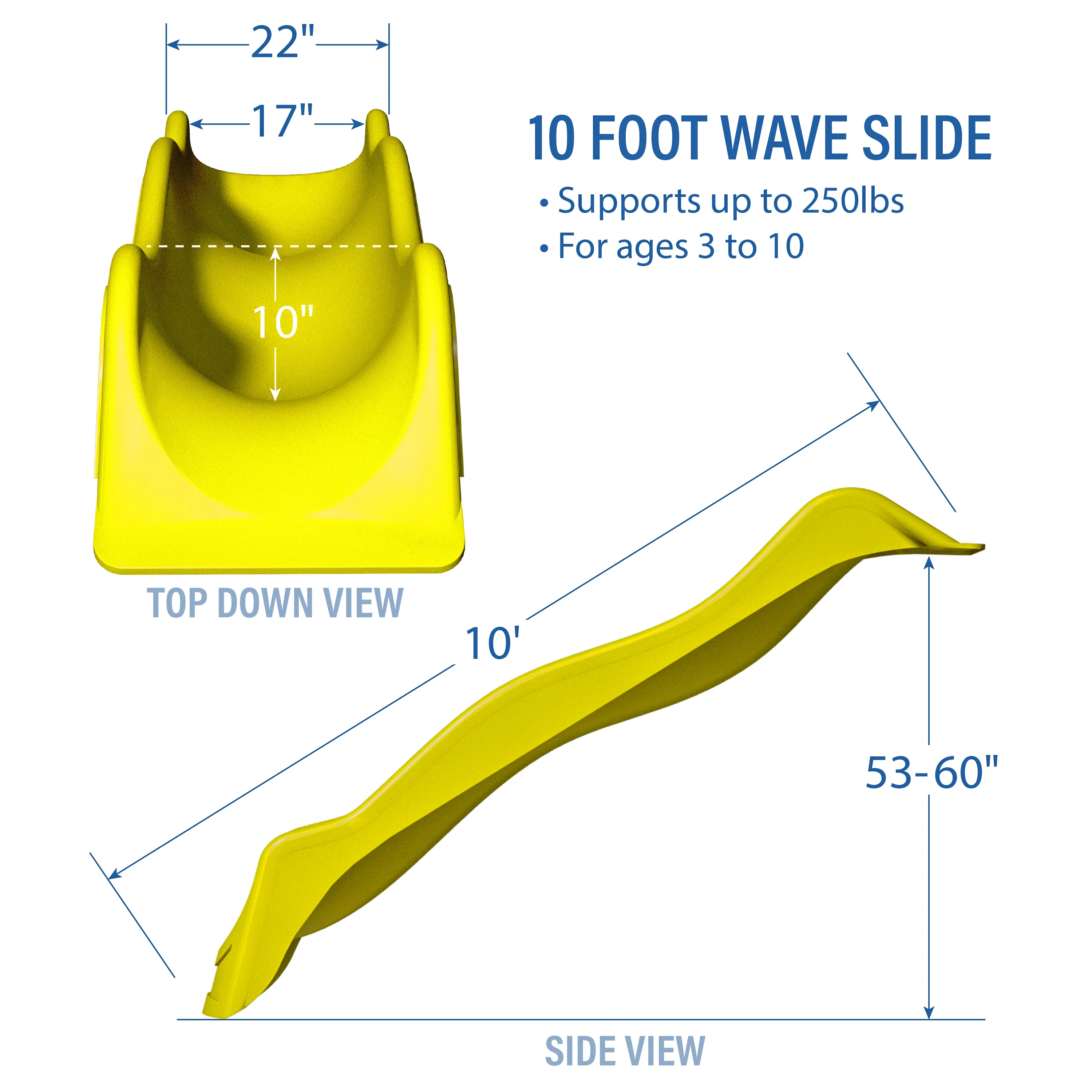 Yellow Wave Slide - 10 foot - Image 4